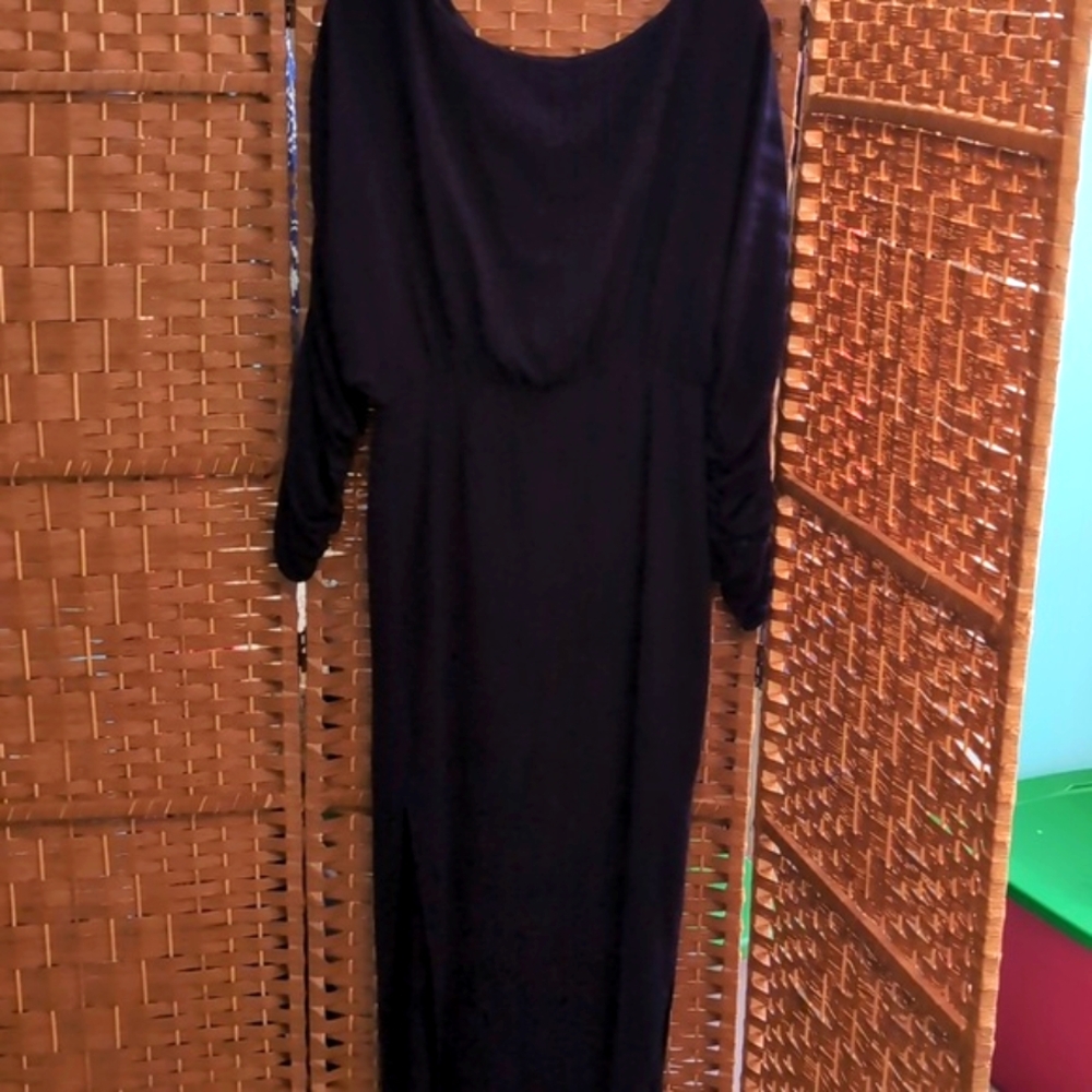 Alexia Admor Navy Blue Long Sleeve Maxi Dress NWT Size 8 - Picture 3 of 11